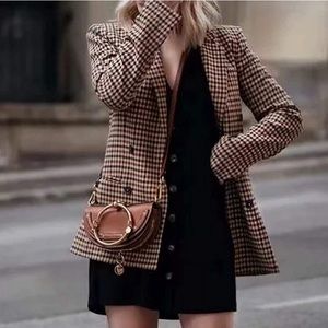 Zara houndstooth blazer